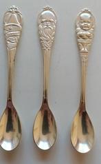 3 antieke theelepels, zilverkleurig, 1947, eindejaarsset., Verzenden