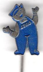 LEGO mannetje blauw op zilverkleurig speldje ( W_333a ), Verzamelen, Speldjes, Pins en Buttons, Verzenden, Nieuw, Merk, Speldje of Pin
