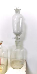 GROTE oude laboratorium fles met opzet / inhoud 5 liter, Antiek en Kunst, Curiosa en Brocante, Ophalen of Verzenden