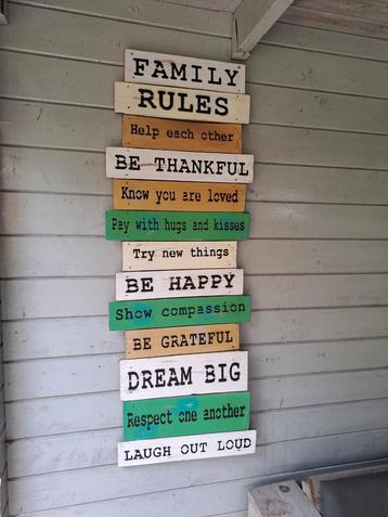 Wandbord - tekstbord met spreuken - wanddecoratie beschikbaar voor biedingen