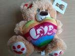 # NIEUW # beertje met regenbooghart, Ophalen of Verzenden, Nieuw, Beer
