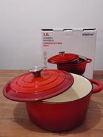 Alpina Gietijzeren Braadpan 24 cm–Perfect voor de Feestdagen, Gietijzer, Ophalen of Verzenden, Zo goed als nieuw, Keramische plaat