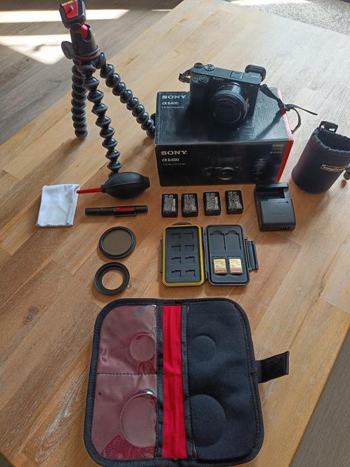 Sony A6400 + kitlens 16-50 + batterijen + geheugenkaart, Audio, Tv en Foto, Fotocamera's Digitaal, Zo goed als nieuw, Compact