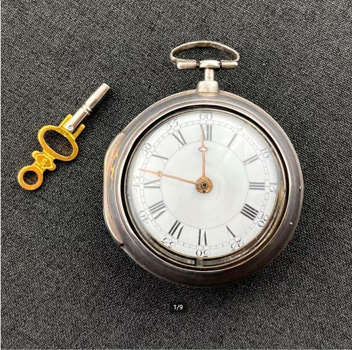 18e eeuws zakhorloge John Oakley, Londen, Antiek en Kunst, Antiek | Goud en Zilver, Goud, Zilver, Ophalen of Verzenden