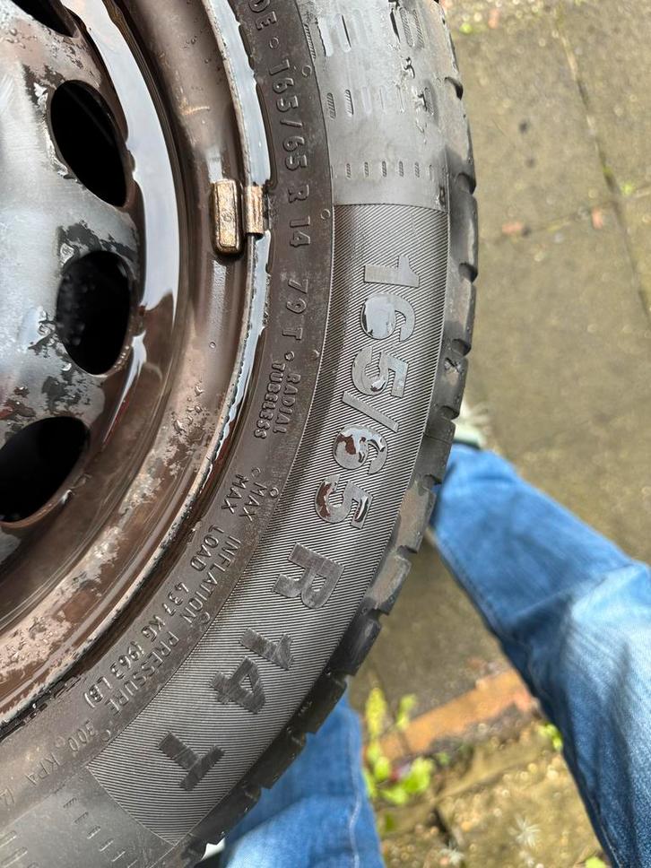 165/65 R14 Banden op Velg - C1, Aygo, 107, Auto diversen, Auto-accessoires, Gebruikt, Ophalen of Verzenden