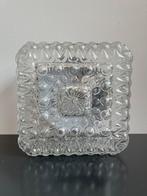 Vintage Massive Plafonniere Jaren 60, Huis en Inrichting, Lampen | Plafondlampen, Ophalen of Verzenden, Zo goed als nieuw, Glas