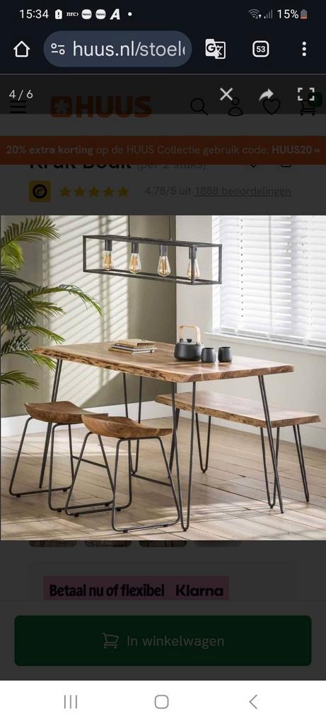 Eettafel Bodil complete set, Huis en Inrichting, Tafels | Statafels, Zo goed als nieuw, Ophalen