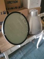 2 Industriële hanglampen - zilverkleurig, Ophalen, Gebruikt, Metaal, Minder dan 50 cm