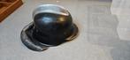 Originele antieke brandweer helm, Verzamelen, Ophalen of Verzenden, Landmacht, Nederland, Helm of Baret