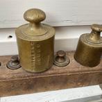 Antieke Messing Gewichten Set in Houten Houder, Antiek en Kunst, Antiek | Gereedschap en Instrumenten, Ophalen