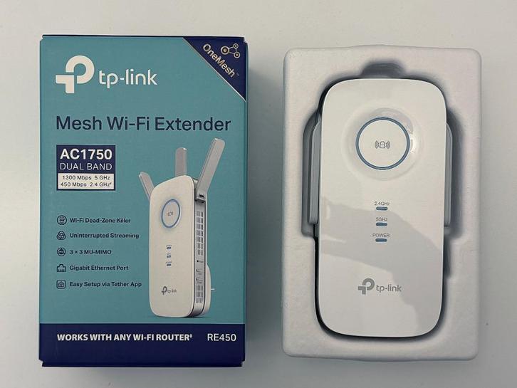 TP-link wifi extender RE 450 (nieuw), Computers en Software, WiFi-versterkers, Nieuw, Ophalen of Verzenden