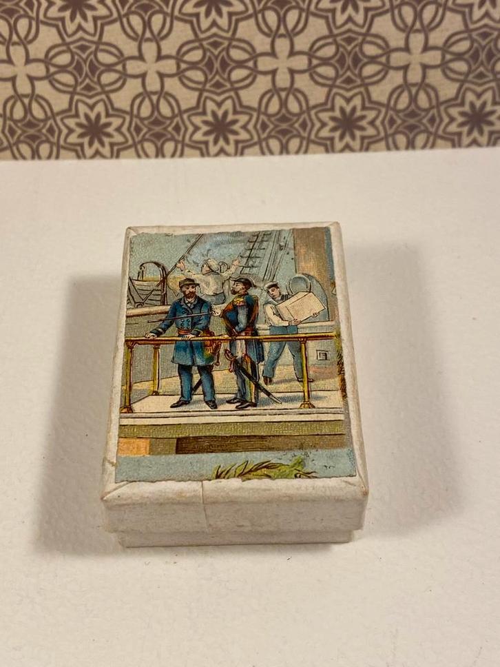 Antiek sieradendoosje, kapitein, rechthoek, Antiek en Kunst, Curiosa en Brocante, Ophalen of Verzenden