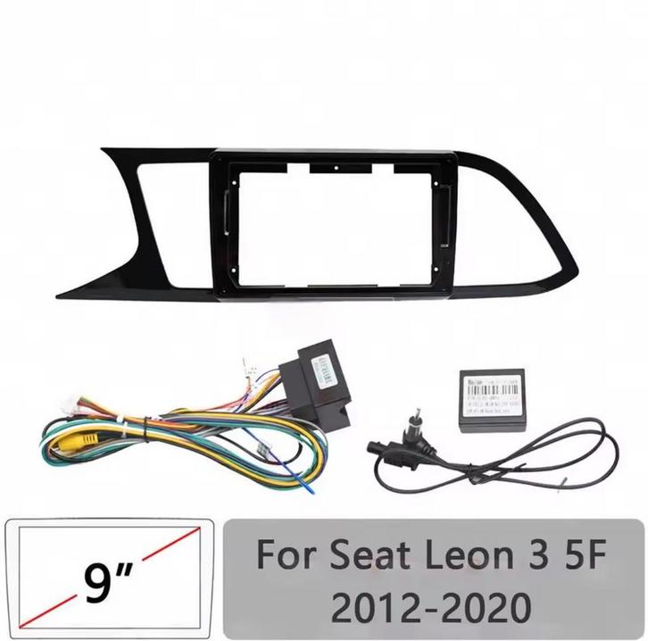 Seat Leon 5F radio frame voor Android 9 inch, Auto diversen, Autoradio's, Zo goed als nieuw, Ophalen of Verzenden