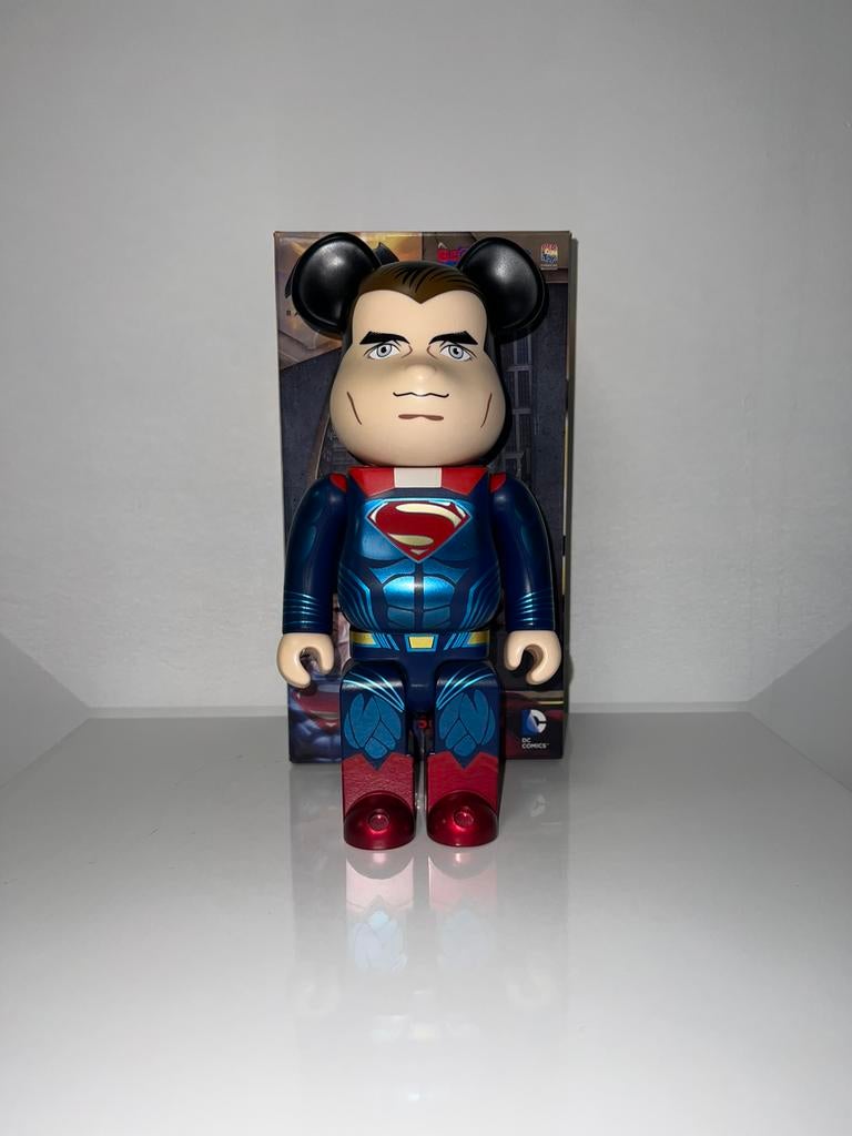Bearbrick Superman navy/red, ., Nieuw, Ophalen of Verzenden, .