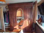 Antieke kast met spiegeldeur hangkast, legkast, Ophalen, 50 tot 70 cm, 105 cm of meer, 100 cm of meer