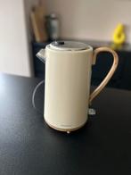 🎀 SilverCrest Waterkoker – ZGAN – Crème met houtlook – 1,7L, 1 tot 2 liter, Ophalen of Verzenden, Zo goed als nieuw, Rvs