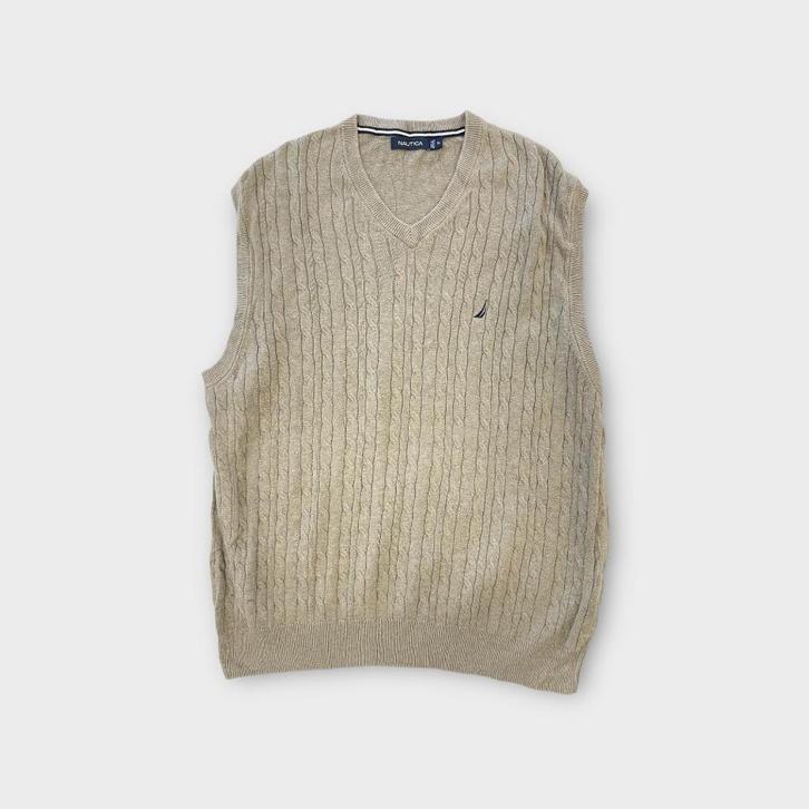 Nautica heren spencer maat XL, Kleding | Heren, Truien en Vesten, Gedragen, Maat 56/58 (XL), Beige, Ophalen of Verzenden