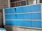 3 stalen lockerkasten a 12 vakjes in 2 kleuren, Huis en Inrichting, Kasten | Lockerkasten, Ophalen, Gebruikt, Onbekend, Onbekend