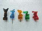 5 speldjes Brio samen 1 euro, Verzamelen, Speldjes, Pins en Buttons, Ophalen of Verzenden, Gebruikt, Overige onderwerpen