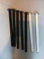 IKEA Olov Poten - 7 stuks (2 wit, 5 zwart), Ophalen, Tafelpoot, Minder dan 50 cm, 50 tot 100 cm