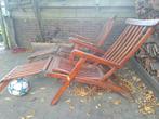 Mooie houten lounge stoelen, Ophalen, Gebruikt, Hout, Stapelbaar