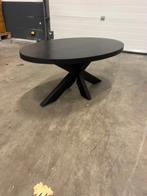 Salontafel Ovaal 100x60cm zwart mango incl. spinpoot, Ophalen, Overige materialen, 100 tot 150 cm, Nieuw