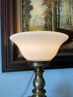 antiek vintage retro LAMP koper voet met glas, Antiek en Kunst, Antiek | Lampen, Ophalen of Verzenden