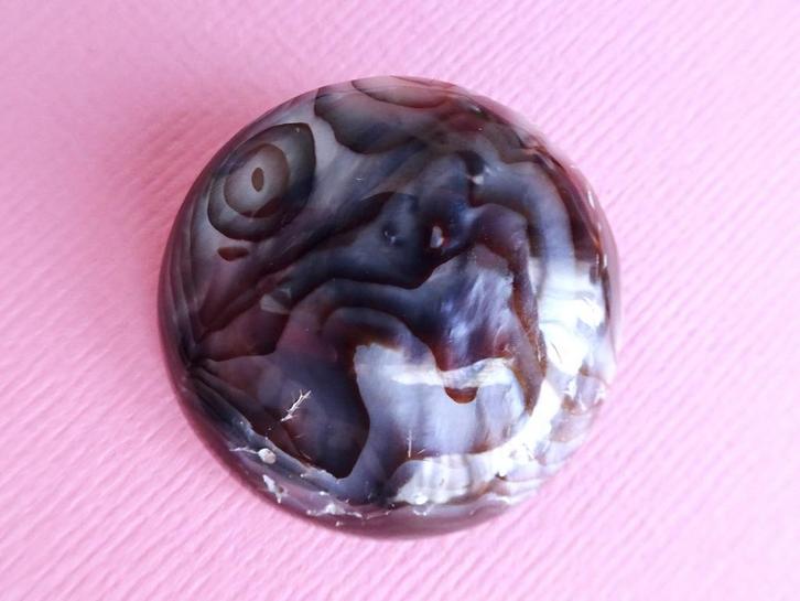 jwg Vintage 70s abalone parelmoer schelp grijs broche grijs, Sieraden, Tassen en Uiterlijk, Antieke sieraden, Broche, Overige materialen