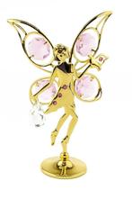 24 Karaat vergulde bloemen fee met duif met rosé bohemia kri, Pjmink@casema.nl, Nieuw, Ophalen of Verzenden, Mvm detalhandel
