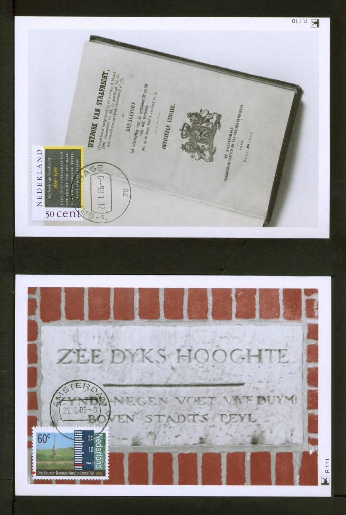 19 Maximumkaarten Nederland 1985/ 1986, Postzegels en Munten, Postzegels | Volle albums en Verzamelingen, Nederland, Ophalen of Verzenden