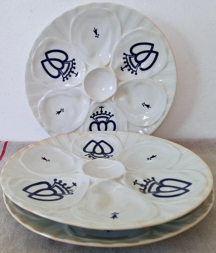 Vintage Aplico Oesterbord, 3 stuks, Antiek en Kunst, Antiek | Servies los, Ophalen of Verzenden