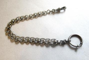 Antieke Junghans Stijl zilveren zakhorloge ketting. beschikbaar voor biedingen