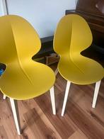 Gele Design Stoelen - Set van 2, Huis en Inrichting, Stoelen, Kunststof, Gebruikt, Twee, Overige kleuren