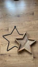 Dienblad ster en metalen ster als decoratie, Ophalen of Verzenden, Zo goed als nieuw