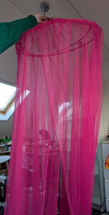 Grote roze klamboe beschikbaar voor biedingen