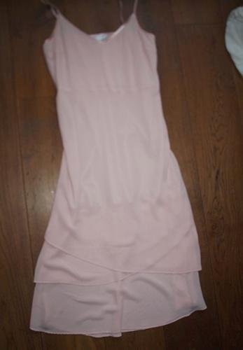 Lichtroze Jurk met Laagjes H&M (40), Kleding | Dames, Jurken, Gedragen, Maat 38/40 (M), Roze, Knielengte, Ophalen of Verzenden