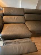 Leren bank gratis, Huis en Inrichting, Ophalen, Gebruikt, Rechte bank, Leer