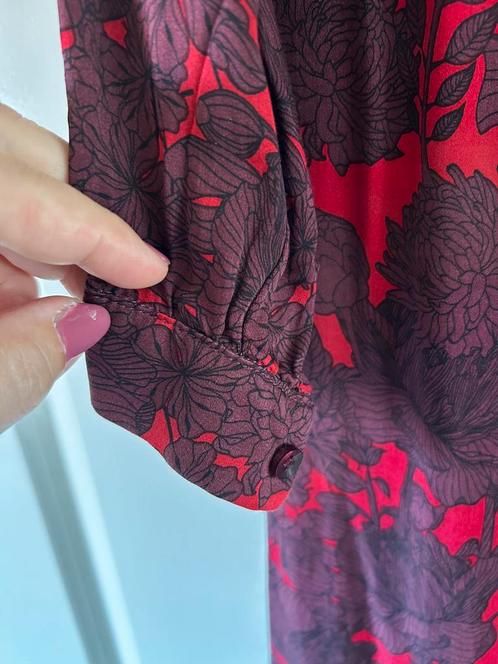 Jurk Le Pep maat 42 diep rood, Kleding | Dames, Jurken, Zo goed als nieuw, Maat 42/44 (L), Paars, Knielengte, Ophalen of Verzenden