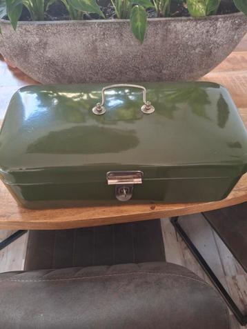 Vintage Broodtrommel - Groen beschikbaar voor biedingen