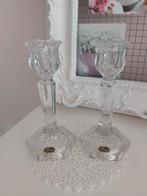 2 diva kristal kristallen kandelaars kaarshouders gemerkt, Ophalen of Verzenden, Zo goed als nieuw, Overige materialen, Minder dan 25 cm