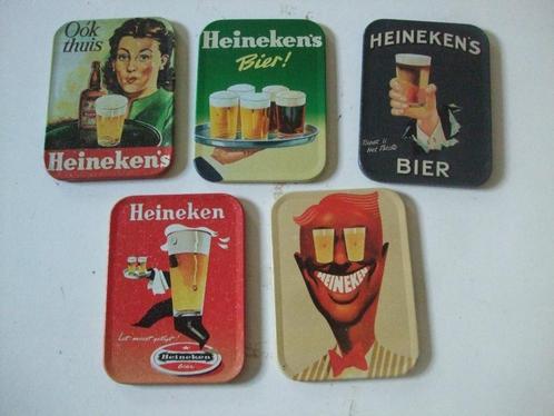 Heineken onderzetters (nr.5) 5 st. Nostalgie, Verzamelen, Biermerken, Nieuw, Overige typen, Heineken, Ophalen of Verzenden