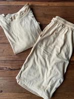 Set T-shirt met short zacht geel - creme maat M Nieuw, Ophalen of Verzenden, Nieuw, Maat 48/50 (M), Geel