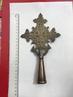 Oud Ethiopisch bronzen processie kruis ., Antiek en Kunst, Ophalen of Verzenden, Brons