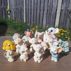 14 vintage olifantjes / olifanten  rubber piep pop, Ophalen, Gebruikt