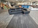 ✅️ ️GEREINIGD zwart leder hoekbank 295x155 | GRATIS LEVERING, 250 tot 300 cm, Info@onbekend.nl, Hoekbank, 75 tot 100 cm