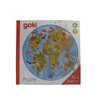 Goki - Ronde wereldpuzzel XXL, Kinderen en Baby's, Speelgoed | Kinderpuzzels, 10 tot 50 stukjes, Zo goed als nieuw, 2 tot 4 jaar