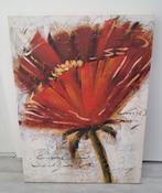 Schilderij Rode Bloem, Antiek en Kunst, Ophalen