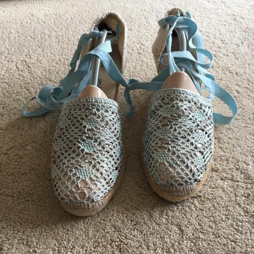 Vintage Russell & Bromley sleehak lichtblauw espadrilles 39, Kleding | Dames, Schoenen, Zo goed als nieuw, Espadrilles of Moccasins