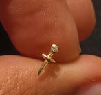 14 krt gouden piercing, Overige voorstellingen, Ophalen of Verzenden, Zo goed als nieuw, Goud