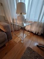 Stijlvol glazen designtafeltje / bijzettafel, Ophalen, Zo goed als nieuw, Glas, Minder dan 100 cm